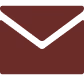 Simple dark red envelope icon representing email or message.