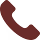 Maroon telephone handset icon.