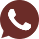 WhatsApp logo in dark red featuring a speech bubble with a telephone handset icon.